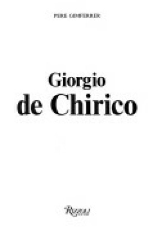 Cover of Giorgio De Chirico