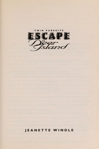 Cover of Escape to Deer Island