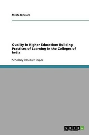 Cover of Quality in Higher Education