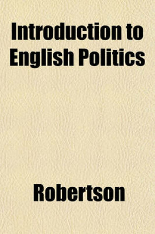 Cover of Introduction to English Politics