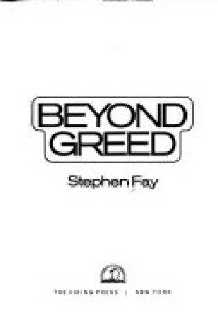 Cover of Beyond Greed