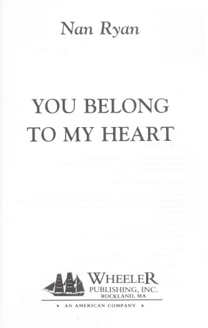 Book cover for You Belong to My Heart