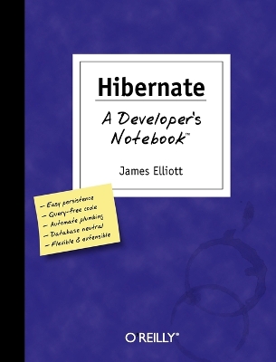 Book cover for Hibernate - A Developer's Notebook