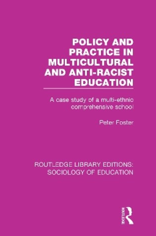 Cover of Policy and Practice in Multicultural and Anti-Racist Education