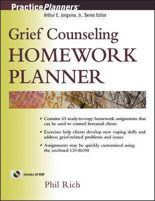 Book cover for Grief Counseling Homework Planner