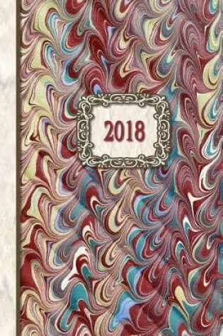 Cover of 2018 Diary Marble Waves Design