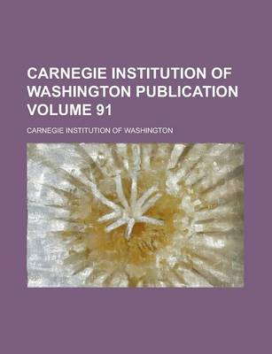 Book cover for Carnegie Institution of Washington Publication (No. 132, V. 3)