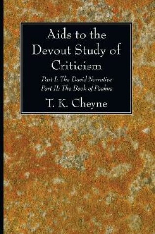 Cover of Aids to the Devout Study of Criticism