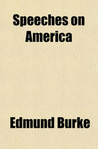 Cover of Speeches on America