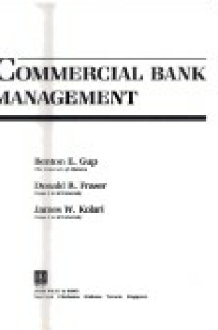 Cover of Commercial Bank Management