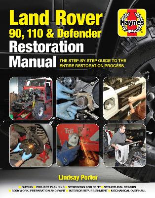 Book cover for Land Rover 90, 110 & Defender Restoration Manual