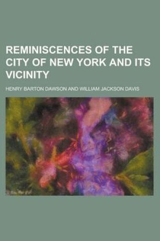Cover of Reminiscences of the City of New York and Its Vicinity