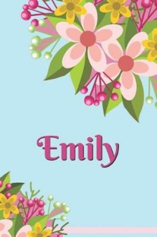 Cover of Emily Personalized Blank Lined Journal Notebook