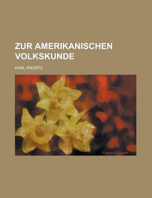 Book cover for Zur Amerikanischen Volkskunde