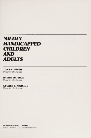 Cover of Mildly Handicapped Children and Adults