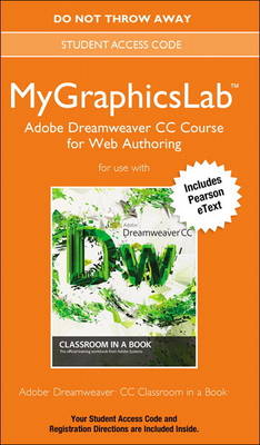 Book cover for MyLab Graphics Adobe Dreamweaver CC Course Access Card