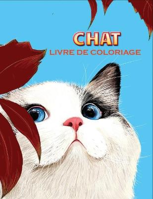 Book cover for chat livre de coloriage