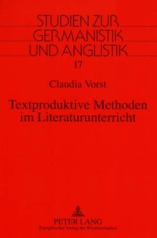 Cover of Textproduktive Methoden Im Literaturunterricht