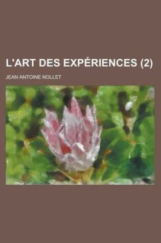 Cover of L'Art Des Experiences (2 )