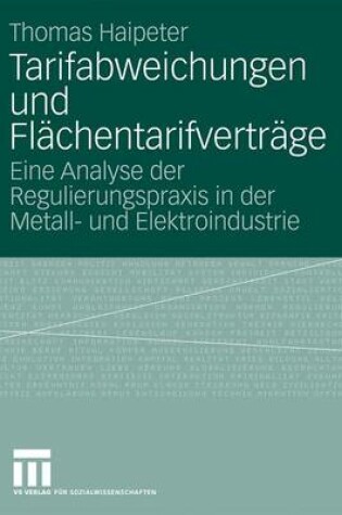 Cover of Tarifabweichungen Und Flachentarifvertrage