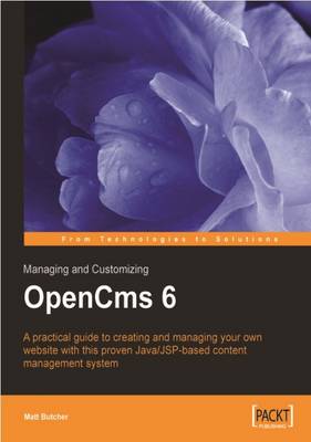 Book cover for Managing and Customizing OpenCms 6 Websites