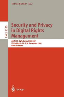 Book cover for Security and Privacy in Digital Rights Management