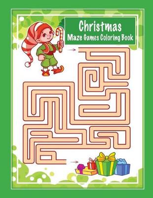 Book cover for Christmas Maze Games Coloring Book