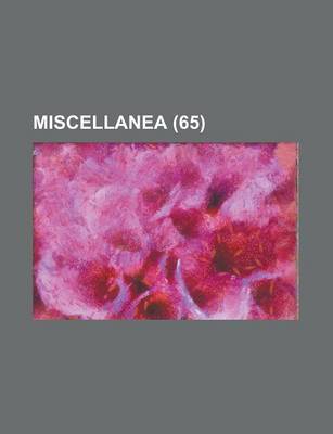 Book cover for Miscellanea (65)