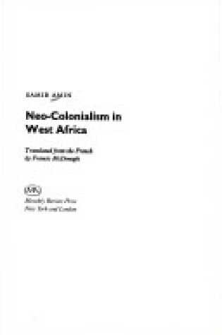 Cover of Neo-Colonialism in West Africa