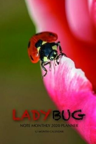 Cover of Lady Bug Note Monthly 2020 Planner 12 Month Calendar