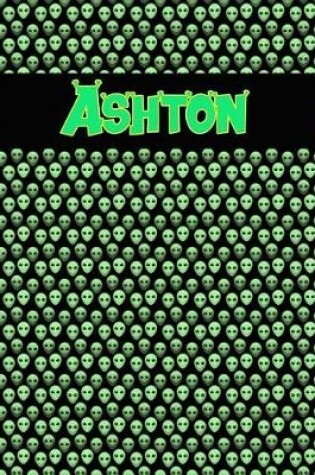 Cover of 120 Page Handwriting Practice Book with Green Alien Cover Ashton