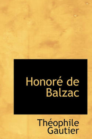 Cover of Honore de Balzac