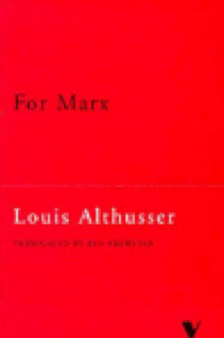 Cover of For Marx