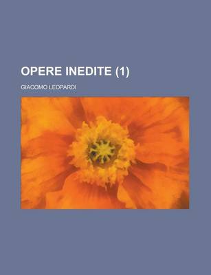 Book cover for Opere Inedite (1 )