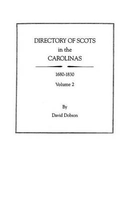 Book cover for Directory of Scots in the Carolinas, Volume 2