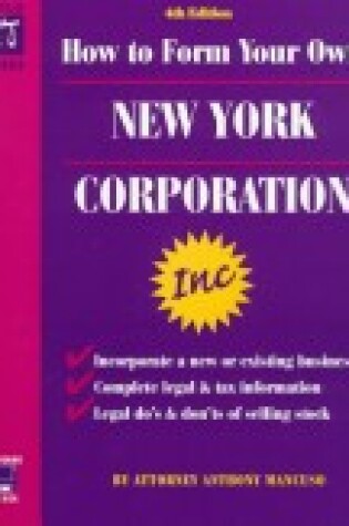 Cover of How to Form Your Own New York Corporation