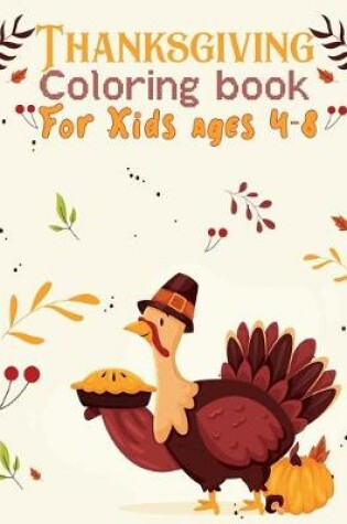 Cover of thanksgiving coloring books for kids ages 4-8
