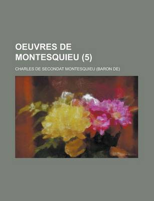 Book cover for Oeuvres de Montesquieu (5)