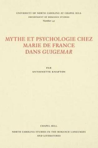 Cover of Mythe et Psychologie chez Marie de France dans Guigemar