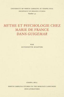 Book cover for Mythe et Psychologie chez Marie de France dans Guigemar