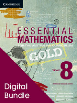 Book cover for Essential Mathematics Gold for the Australian Curriculum Year 8 Digital and Cambridge Hotmaths