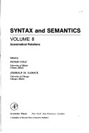 Book cover for Syntax and Semantics