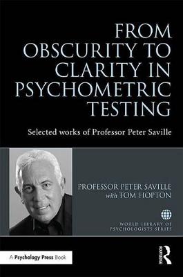 Book cover for From Obscurity to Clarity in Psychometric Testing