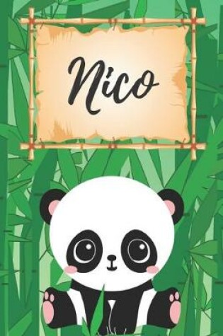 Cover of personalisiertes Notizbuch Panda / Malbuch / Kritzelbuch / Tagebuch / Journal / Notizheft / DIN A5 / Geschenke Nico