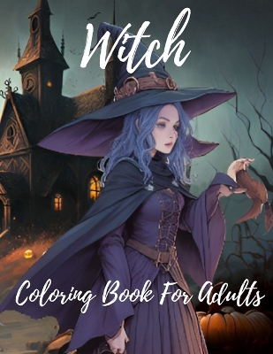 Book cover for witch coloring book for adults