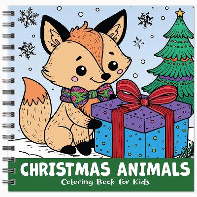 Book cover for Christmas Animals Coloring Book