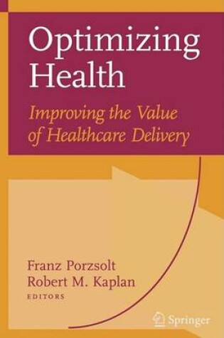 Cover of Optimizing Health