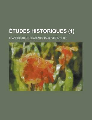 Book cover for Etudes Historiques (1)