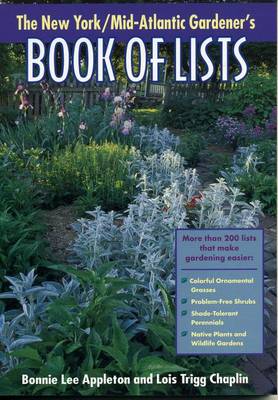 Book cover for New York/Mid-Atlantic Gardener's Book of Lists