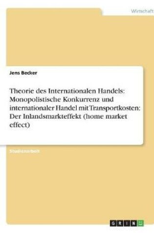 Cover of Theorie des Internationalen Handels